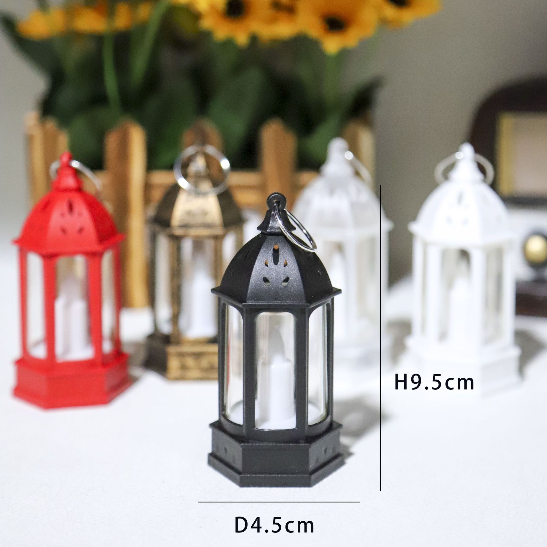Candle Holder Supplies - Mini Kreatywna Lampka Atmosferyczna Świąteczna Retro