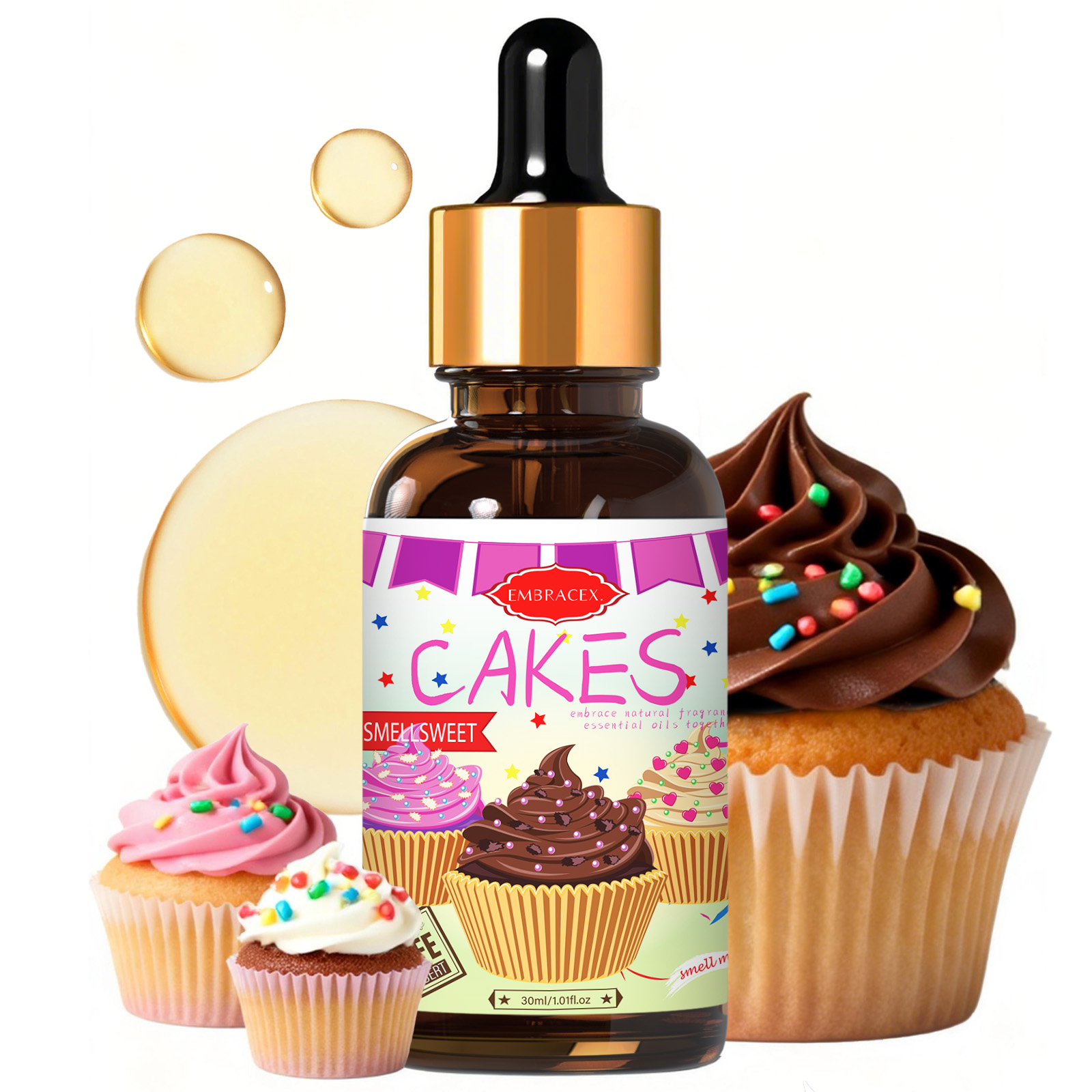 Candle Supplies Fragrance Oil - 30ml Olejek Zapachowy Cakes, Akcesoria Samochodowe,